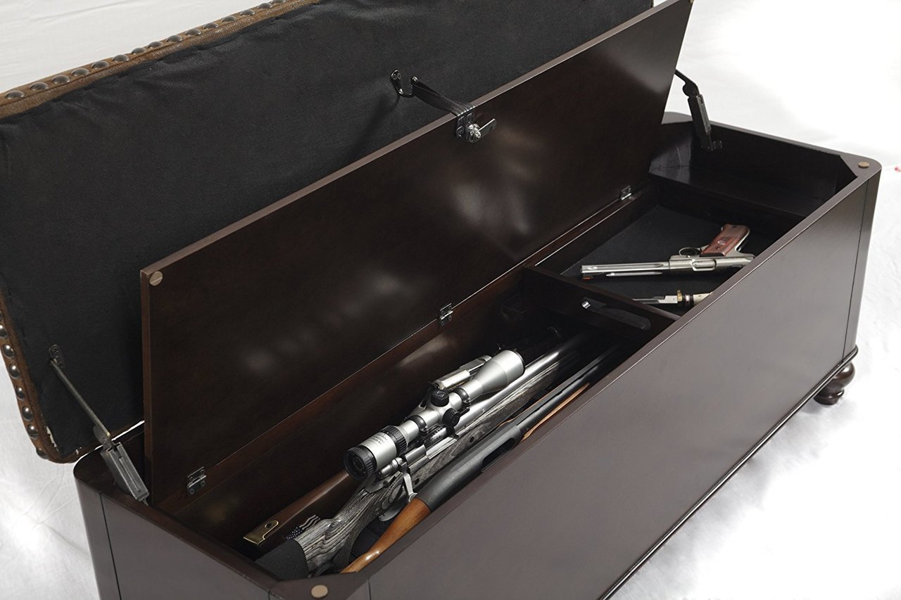 Solid wood gun concealment bench deals
